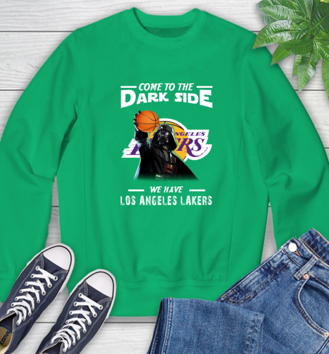 NBA Come To The Dark Side We Have Los Angeles Lakers Star Wars Darth Vader Basketball Sweatshirt 7