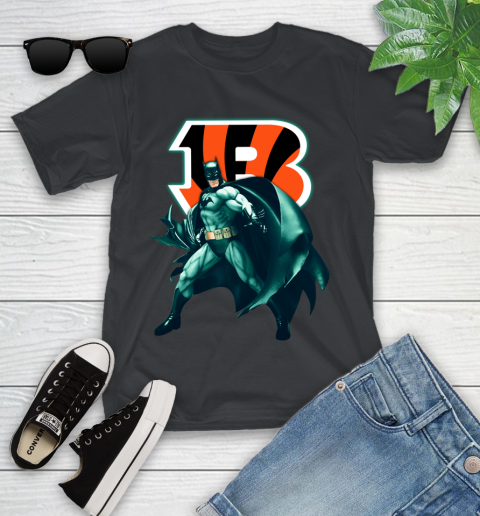 NFL Batman Football Sports Cincinnati Bengals Youth T-Shirt 2