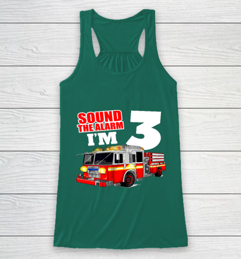 Kids Fire Truck 3rd Birthday T Shirt Boy Firefighter 3 Years Old Racerback Tank 5