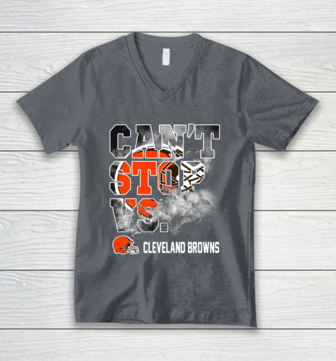 NFL Cleveland Browns Can't Stop Vs V-Neck T-Shirt 4