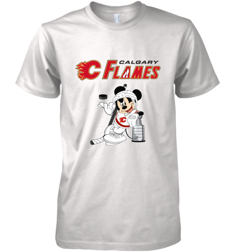 Mickey Calgary Flames With The Stanley Cup Hockey NHL Premium Men's T-Shirt