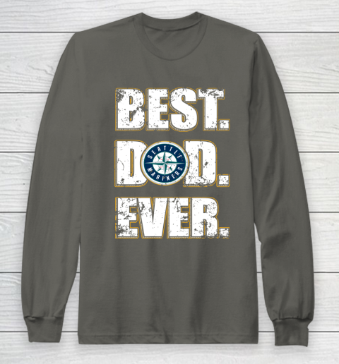 MLB Seattle Mariners Baseball Best Dad Ever Family Shirt Long Sleeve T-Shirt 5