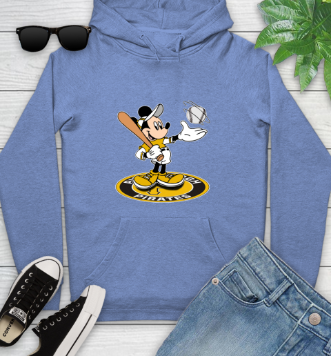 MLB Baseball Pittsburgh Pirates Cheerful Mickey Disney Shirt Youth Hoodie 11