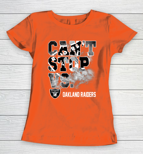 NFL Oakland Raiders Can't Stop Vs Women's T-Shirt 3