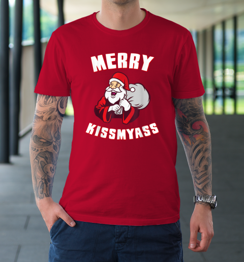 Merry Kissmyass Funny Christmas T-Shirt 8