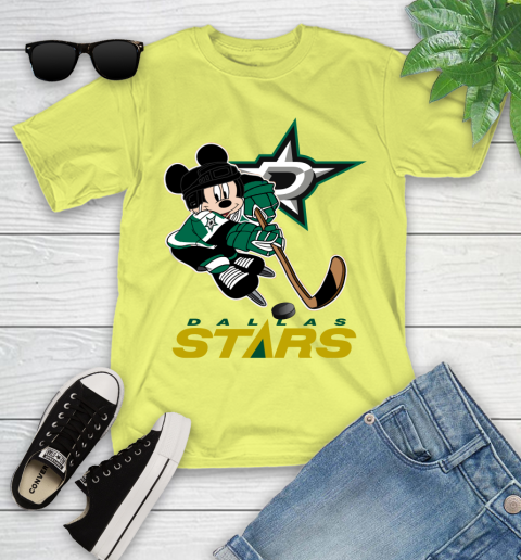 NHL Dallas Stars Mickey Mouse Disney Hockey T Shirt Youth T-Shirt 8