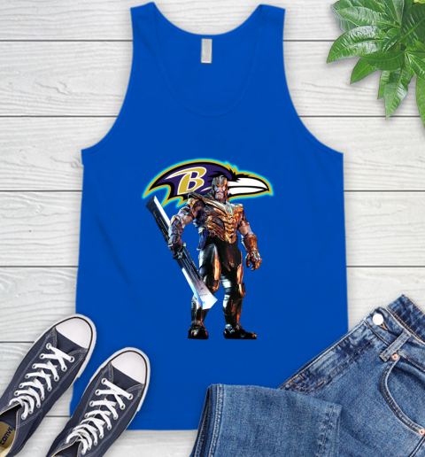 NFL Thanos Gauntlet Avengers Endgame Football Baltimore Ravens Tank Top 5