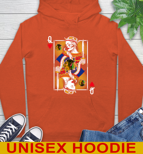 NHL Hockey Chicago Blackhawks The Queen Of Hearts Card Shirt Hoodie 4