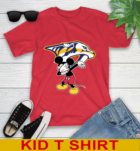 Nashville Predators NHL Hockey Dabbing Mickey Disney Sports Youth T-Shirt 10