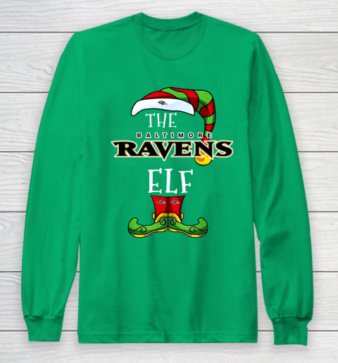 Baltimore Ravens Christmas ELF Funny NFL Long Sleeve T-Shirt 4