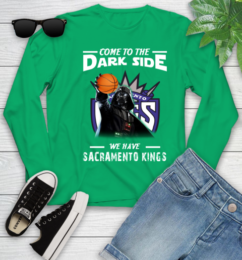 NBA Come To The Dark Side We Have Sacramento Kings Star Wars Darth Vader Basketball Youth Long Sleeve 7