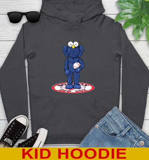 MLB Baseball Boston Red Sox Kaws Bff Blue Figure Shirt Youth Hoodie 9