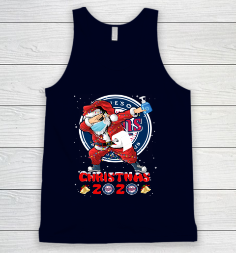 Minnesota Twins Funny Santa Claus Dabbing Christmas 2020 MLB Tank Top 2