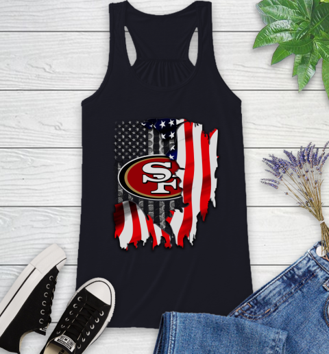 San Francisco 49ers NFL Football American Flag Racerback Tank 9