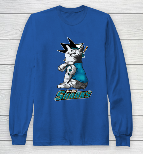 NHL My Cat Loves San Jose Sharks Hockey Long Sleeve T-Shirt 6