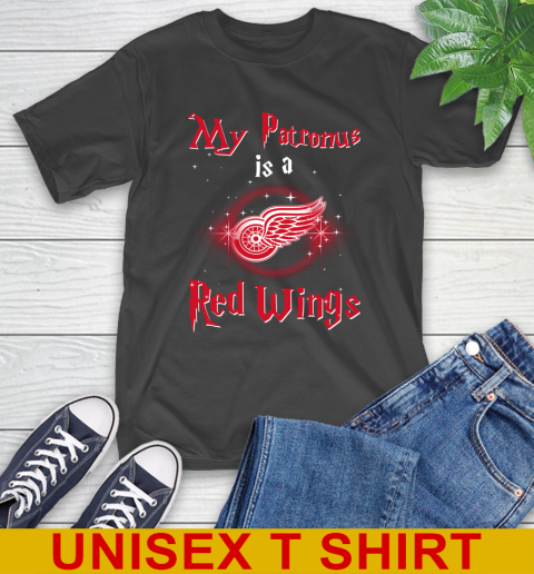 NHL Hockey Harry Potter My Patronus Is A Detroit Red Wings T-Shirt