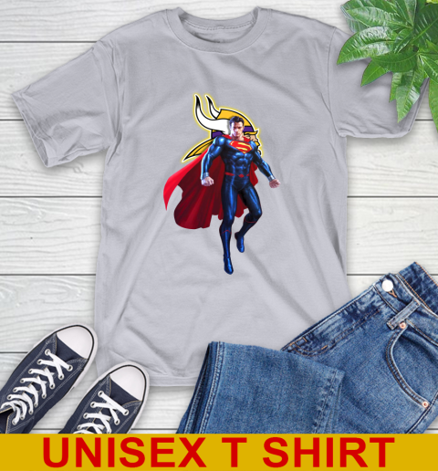NFL Superman DC Sports Football Minnesota Vikings T-Shirt 6