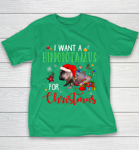 I Want A Hippopotamus For Christmas Hippo Fiona Youth T-Shirt 3
