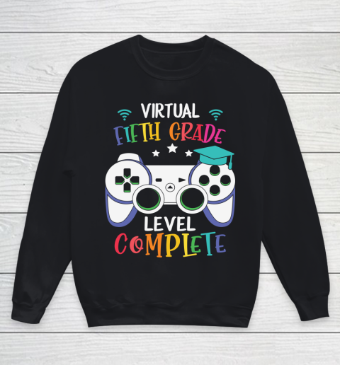 Back To School Shirt Virtual Fifth Grade level complete Youth Sweatshirt