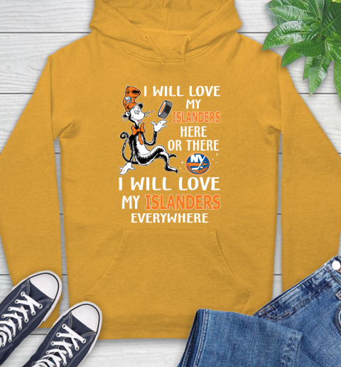 NHL Hockey New York Islanders I Will Love My Islanders Everywhere Dr Seuss Shirt Hoodie 2