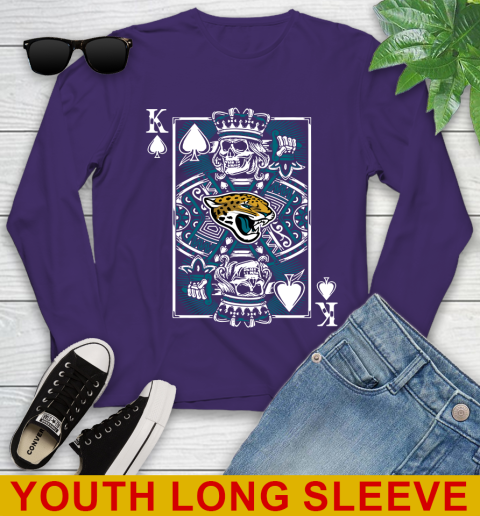 Jacksonville Jaguars NFL Football The King Of Spades Death Cards Shirt Youth Long Sleeve 4