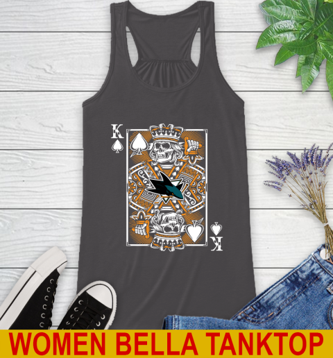 San Jose Sharks NHL Hockey The King Of Spades Death Cards Shirt Racerback Tank 10
