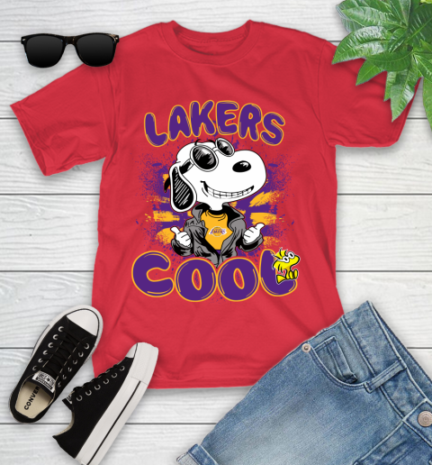 NBA Basketball Los Angeles Lakers Cool Snoopy Shirt Youth T-Shirt 11