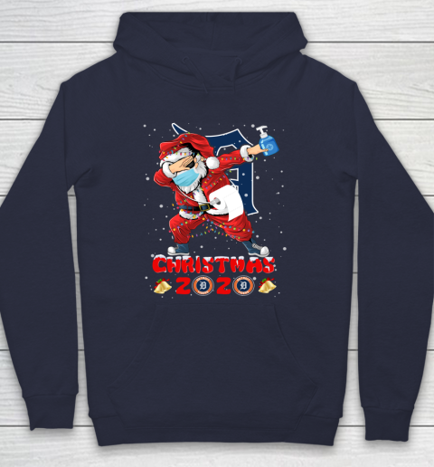 Detroit Tigers Funny Santa Claus Dabbing Christmas 2020 MLB Hoodie 2