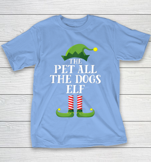 Pet All The Dogs Elf Matching Family Group Christmas Pajama Youth T-Shirt 8