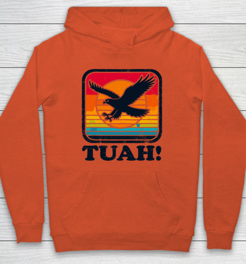 Funny Hawk Tuah Tush Camping Hiking Sarcastic Hoodie 3