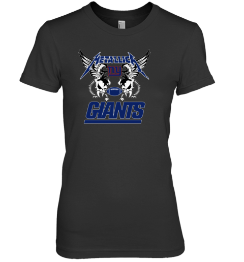 New York Giants Metallica Heavy Metal Football Premium Women's T-Shirt