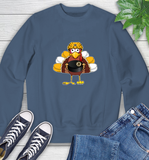 Boston Bruins Turkey Thanksgiving Day Sweatshirt 7