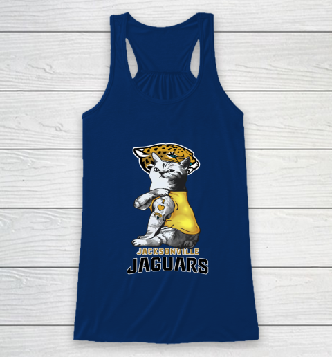NFL Football My Cat Loves Jacksonville Jaguars Racerback Tank 6