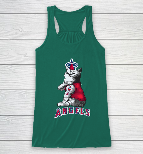 MLB Baseball My Cat Loves Los Angeles Angels Racerback Tank 5