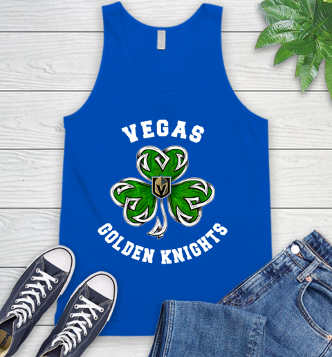 NHL Vegas Golden Knights Three Leaf Clover St Patrick's Day Hockey Sports Tank Top 4