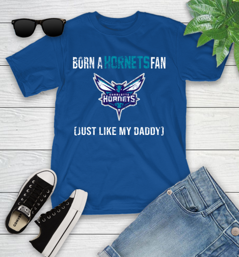 NBA Charlotte Hornets Loyal Fan Just Like My Daddy Basketball Shirt Youth T-Shirt 10