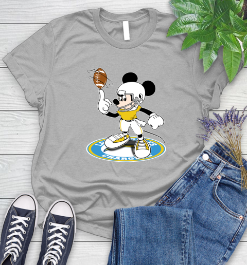 NFL Football Los Angeles Chargers Cheerful Mickey Disney Shirt Women's T-Shirt 5