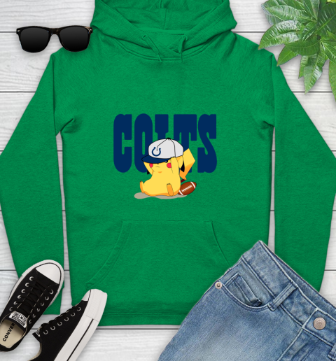 NFL Pikachu Football Sports Indianapolis Colts Youth Hoodie 7
