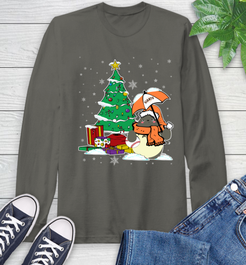 San Francisco Giants MLB Baseball Cute Tonari No Totoro Christmas Sports Long Sleeve T-Shirt 9