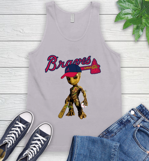 MLB Atlanta Braves Groot Guardians Of The Galaxy Baseball Tank Top 4