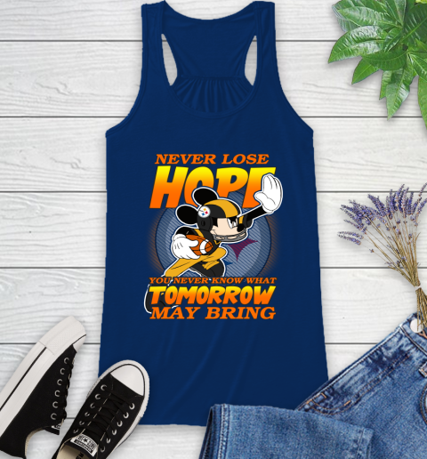 Pittsburgh Steelers NFL Football Mickey Disney Never Lose Hope Racerback Tank 8