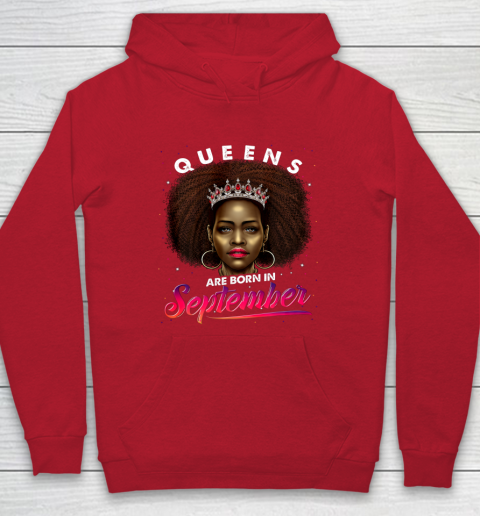 Queens Born September Shirt Black Girl Virgo Libra Birthday Hoodie 7