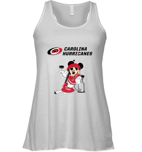 Mickey Carolina Hurricanes With The Stanley Cup Hockey NHL Racerback Tank
