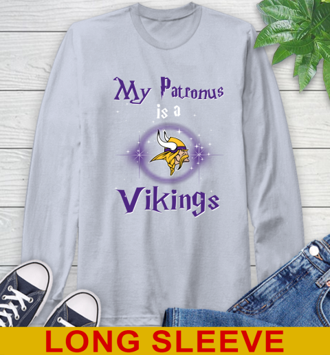 NFL Football Harry Potter My Patronus Is A Minnesota Vikings Long Sleeve T-Shirt 6