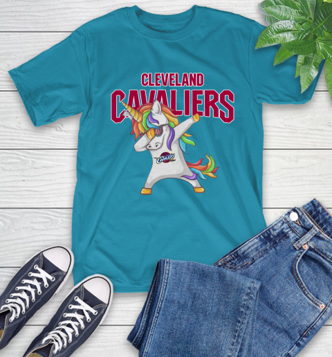 Cleveland Cavaliers NBA Basketball Funny Unicorn Dabbing Sports T-Shirt 20
