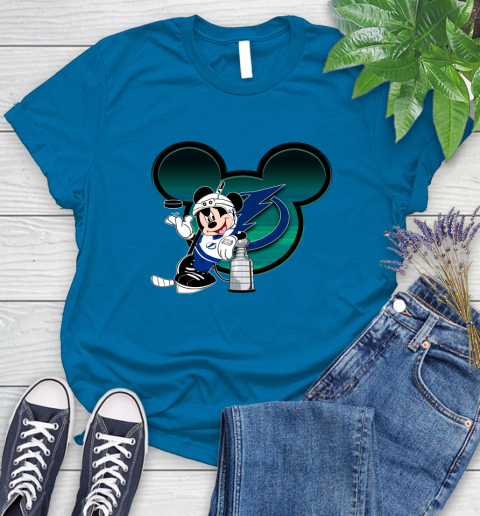 NHL Tampa Bay Lightning Stanley Cup Mickey Mouse Disney Hockey T Shirt Women's T-Shirt 7