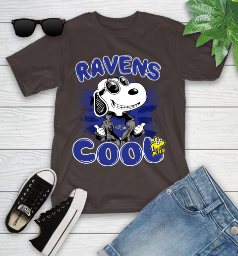 NFL Football Baltimore Ravens Cool Snoopy Shirt Youth T-Shirt 6