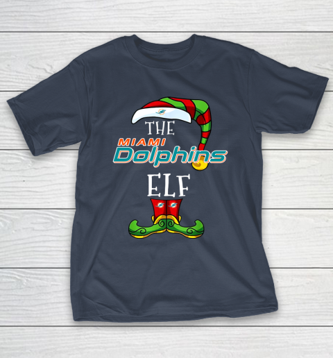 Miami Dolphins Christmas ELF Funny NFL T-Shirt 3