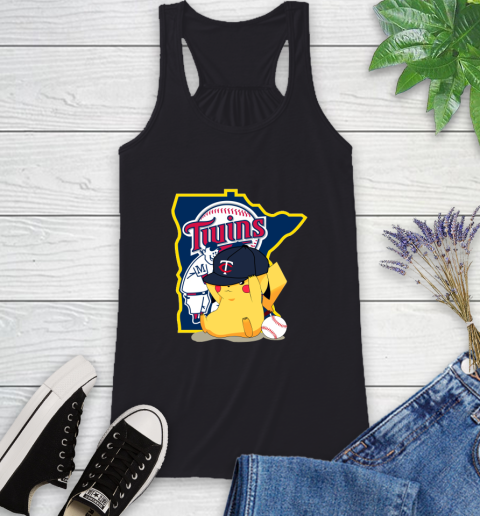 MLB Pikachu Baseball Sports Minnesota Twins Racerback Tank 2