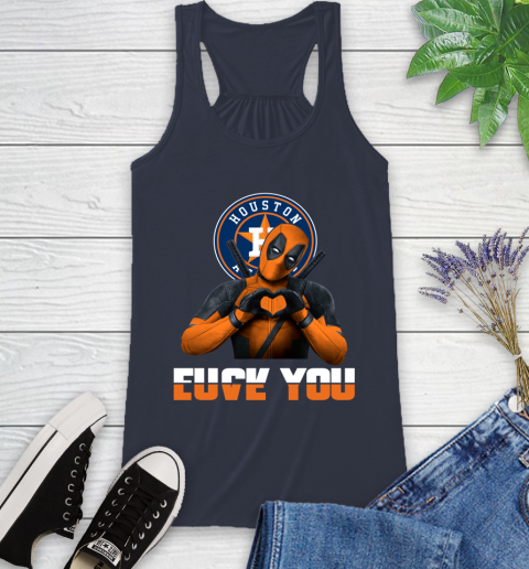 MLB Houston Astros Deadpool Love You Fuck You Baseball Sports Racerback Tank 10